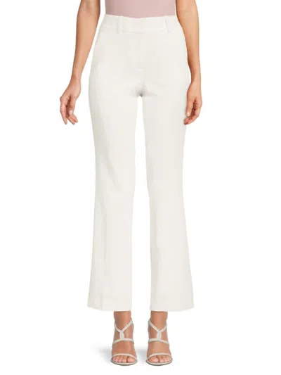 Tommy Hilfiger Women's Flat Front Pants In Ivory