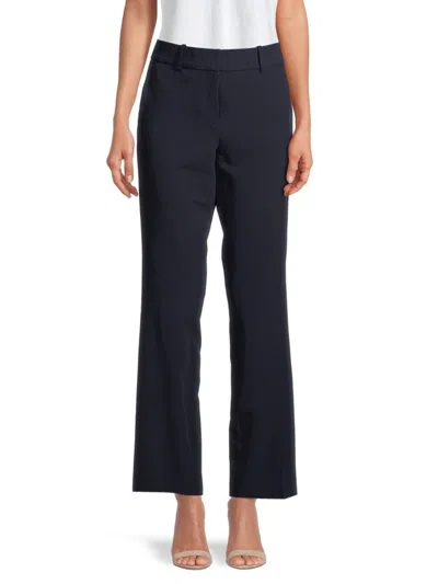 Tommy Hilfiger Women's Flat Front Pants In Midnight