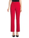 Tommy Hilfiger Women's Flat Front Pants In Scarlet