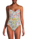 TOMMY HILFIGER WOMEN'S FLORAL ONE-PIECE SWIMSUIT