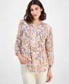 Tommy Hilfiger Women's Floral Pintuck Blouse