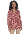 Tommy Hilfiger Women's Floral Pintucked Blouse In Multi