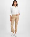 TOMMY HILFIGER WOMEN'S FLORAL-PRINT DITSY HAMPTON CHINO ROLLED-CUFF PANTS