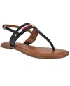 Tommy Hilfiger Gabry T-strap Sandal In Dark Blue