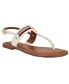 Tommy Hilfiger Gabry T-strap Sandal In White