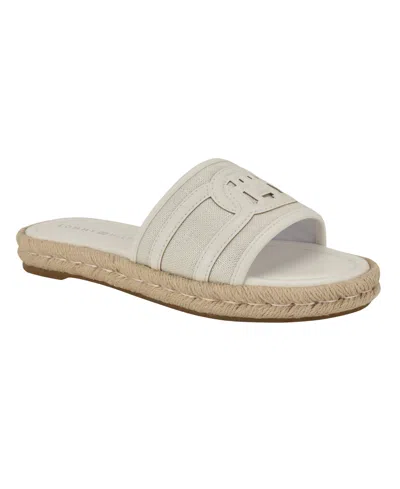 Tommy Hilfiger Women's Hadjea Espadrille Slip-on Flat Sandals In Silver