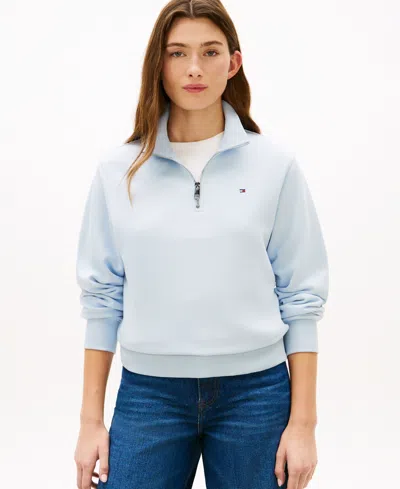 Tommy Hilfiger Women's Half-zip Sweatshirt In Blue
