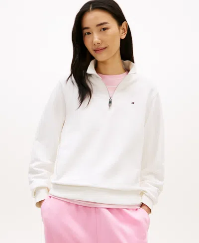 Tommy Hilfiger Women's Half-zip Sweatshirt In Sand