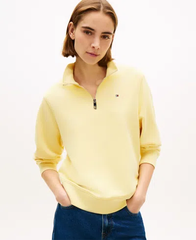 Tommy Hilfiger Women's Half-zip Sweatshirt In Yellow