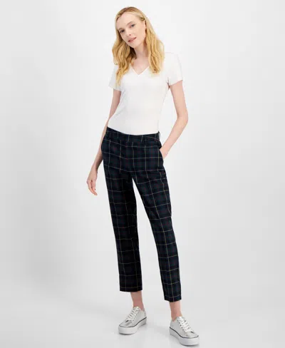 Tommy Hilfiger Women's Hampton Tartan Plaid Trousers In Forest Multi