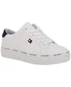 Tommy Hilfiger Tw Henissly Womens Lace-up Casual And Fashion Sneakers In White