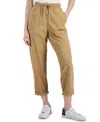 Tommy Hilfiger Womens Th Flex Denim Jacket Cable Knit Tank Top Utility Pants In Tannin