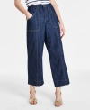 TOMMY HILFIGER WOMEN'S HIGH-RISE WIDE-LEG ANKLE JEANS