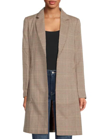 Tommy Hilfiger Women's Hillside Houndstooth Coat In Chicory Plaid