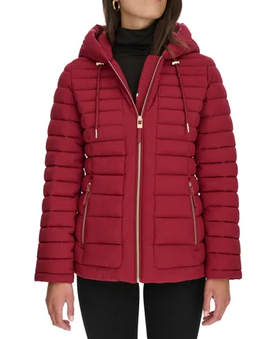 Tommy Hilfiger Women's Hooded Packable Puffer Coat In Rouge