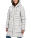 Tommy Hilfiger Women's Hooded Water-resistant Puffer Coat In White