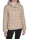 Tommy Hilfiger Women's Hooded Packable Puffer Jacket In Neutral