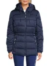 Tommy Hilfiger Women's Hooded Puffer Jacket In Navy