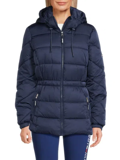 Tommy Hilfiger Women's Hooded Puffer Jacket In Navy