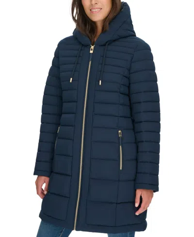 Tommy Hilfiger Women's Hooded Water-resistant Puffer Coat In Navy