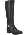 Tommy Hilfiger Imizza Womens Faux Leather Tall Knee-high Boots In Black