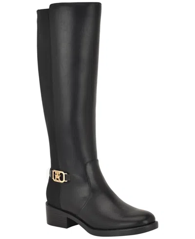 TOMMY HILFIGER WOMEN'S IMALIZ TALL ORNAMENTED RIDING BOOTS