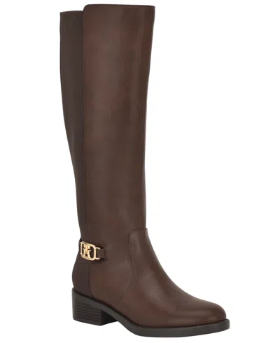 TOMMY HILFIGER WOMEN'S IMALIZ TALL ORNAMENTED RIDING BOOTS