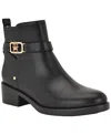 Tommy Hilfiger Women's Ivaide Logo Strap Block Heel Booties In Black