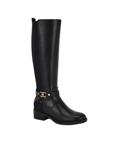 Tommy Hilfiger Women's Iyla High Shaft Riding Boots In Dark Brown