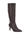 Tommy Hilfiger Women's Janyze Side Zip Pointed Toe Dress Boots In Brown