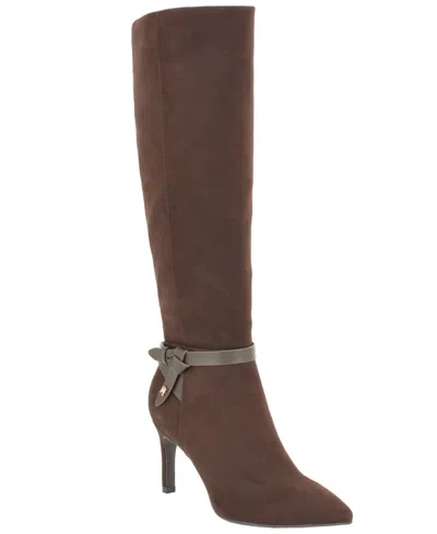 Tommy Hilfiger Women's Jolay Tall Pointed Toe Dress Boots In Brown