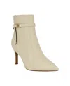 Tommy Hilfiger Twjorine Womens Logo Manmade Ankle Boots In Ivory