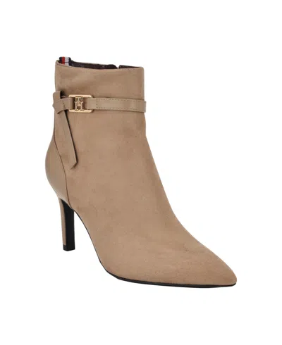 Tommy Hilfiger Women's Jorine Pointed Toe Dress Booties In Light Natural