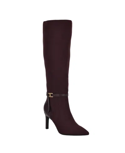 Tommy Hilfiger Jullie Knee High Boot In Dark Red