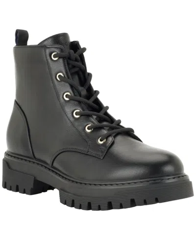 Tommy Hilfiger Women's Kameny Lace-up Booties In Black