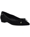 Tommy Hilfiger Women's Kimio Pointed Toe Slip-on Ballet Flats In Black