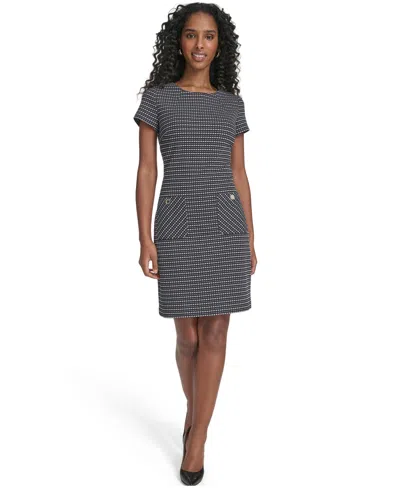 Tommy Hilfiger Women's Knit Crewneck Shift Dress In Multi