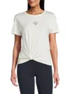 Tommy Hilfiger Women's Knit Front Logo Tshirt In Eggshell