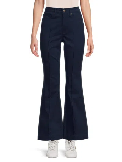 Tommy Hilfiger Women's Lfytte Solid Bootcut Pants In Blue