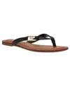 Tommy Hilfiger Women's Liande Logo Flat Thong Sandal In Black