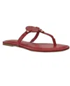 Tommy Hilfiger Women's Litzy Logo T-strap Flat Sandals In Dark Red