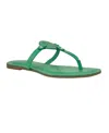 Tommy Hilfiger Women's Litzy Logo T-strap Flat Sandals In Green