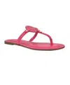 Tommy Hilfiger Women's Litzy Logo T-strap Flat Sandals In Pink