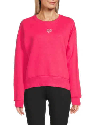 Tommy Hilfiger Women's Logo Cotton-blend Fleece Sweatshirt