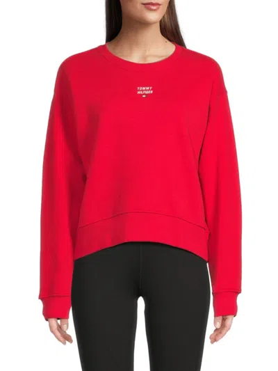 Tommy Hilfiger Women's Logo Cotton-blend Fleece Sweatshirt