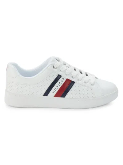 TOMMY HILFIGER WOMEN'S LOGO PERFORATED SNEAKERS
