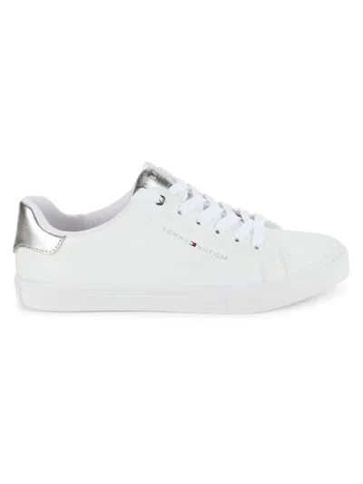 Tommy Hilfiger Women's Logo Sneakers In White