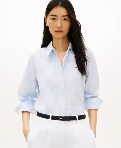 Tommy Hilfiger Women's Long-sleeve Oxford Shirt In White