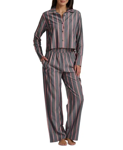 Tommy Hilfiger Women's Long Sleeve Top And High-waist Pant Set In Multi