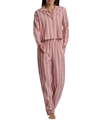 Tommy Hilfiger Women's Long Sleeve Top And High-waist Pant Set In Multi